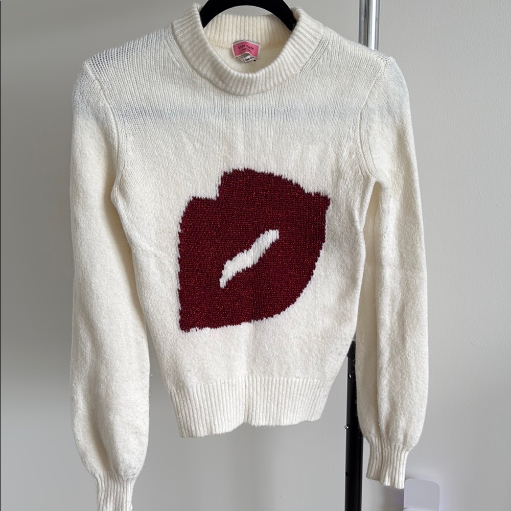 Kate Spade White and Red Sweater